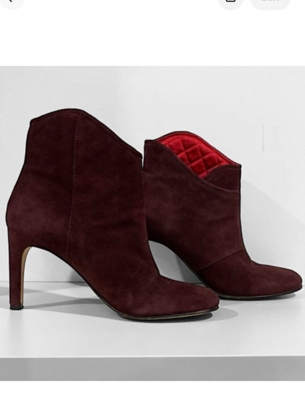 SIGERSON MORRISON Unity Suede Booties Dark Purple Size 6
